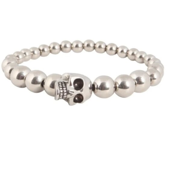 Alexander McQueen Skull Beaded Embellished Bracelet